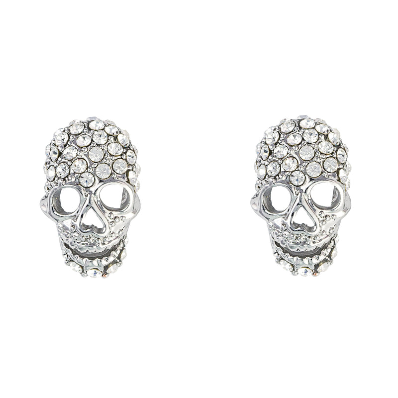 Crystal Skull Stud Earrings