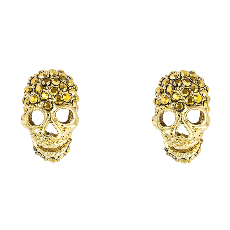 Crystal Skull Stud Earrings