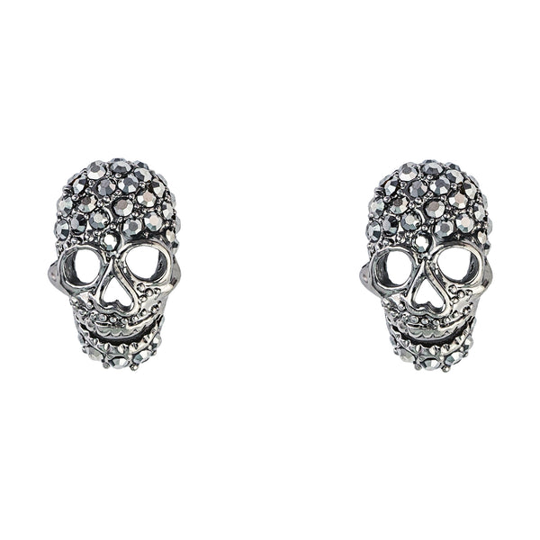 Crystal Skull Stud Earrings