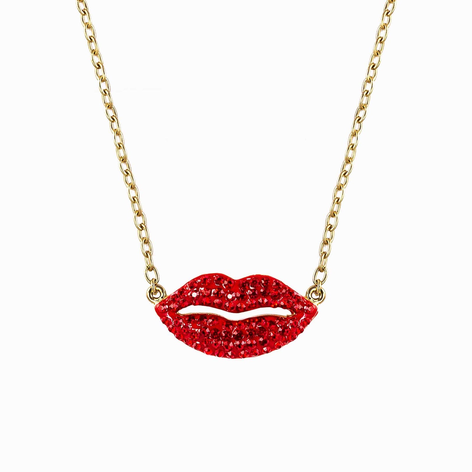 Lips Pendant Necklace | Crystal Necklace | Butler & Wilson