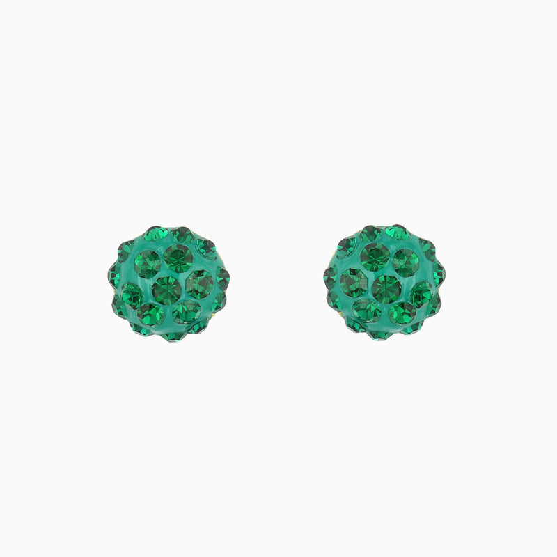 Small Round Crystal Stud Earrings