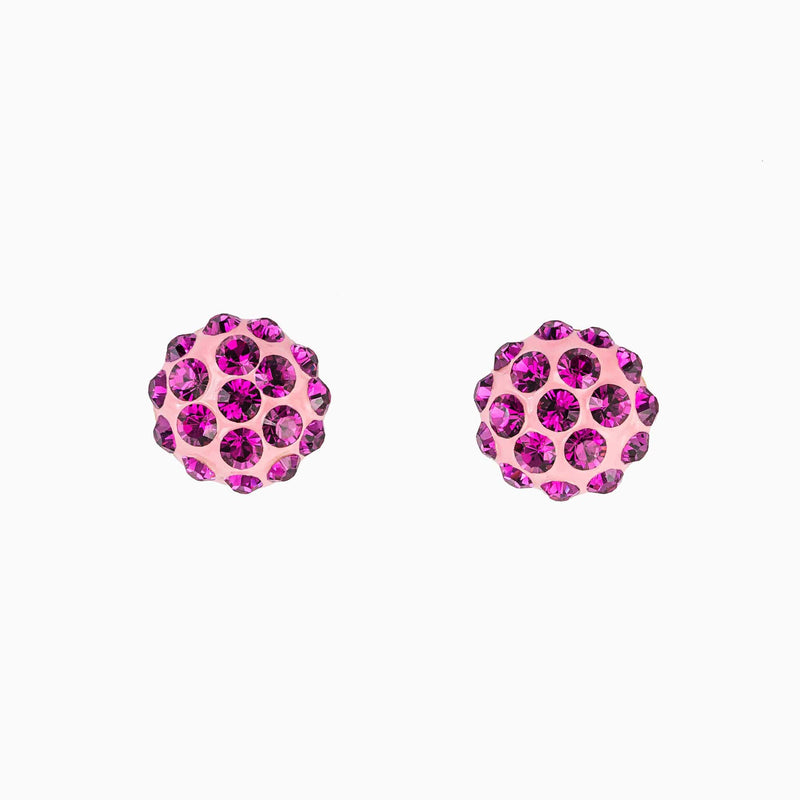 Small Round Crystal Stud Earrings