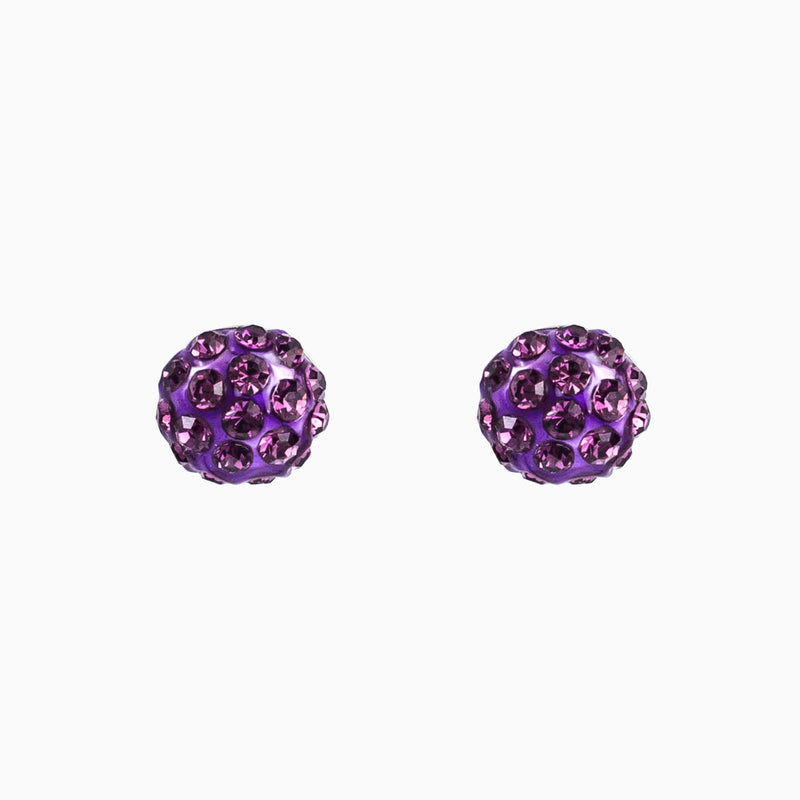 Small Round Crystal Stud Earrings