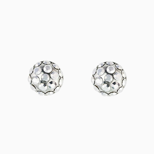 Small Round Crystal Stud Earrings