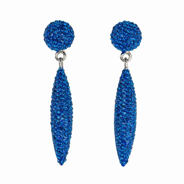 Crystal Stud & Cone Drop Earrings
