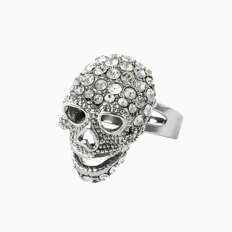 Crystal Skull Adjustable Ring