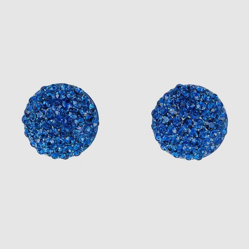 Large Round Crystal Stud Earrings