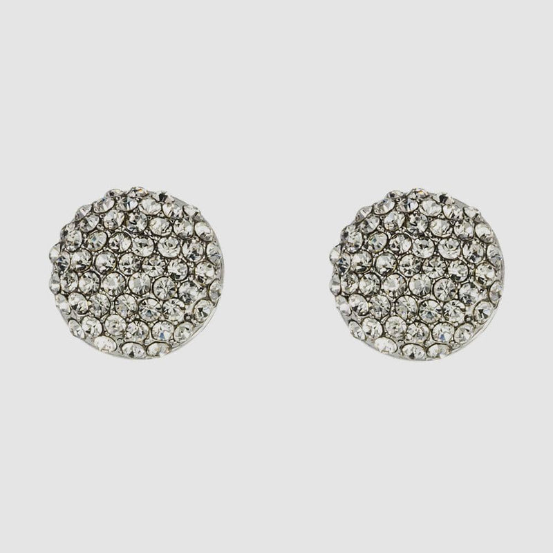 Large Round Crystal Stud Earrings