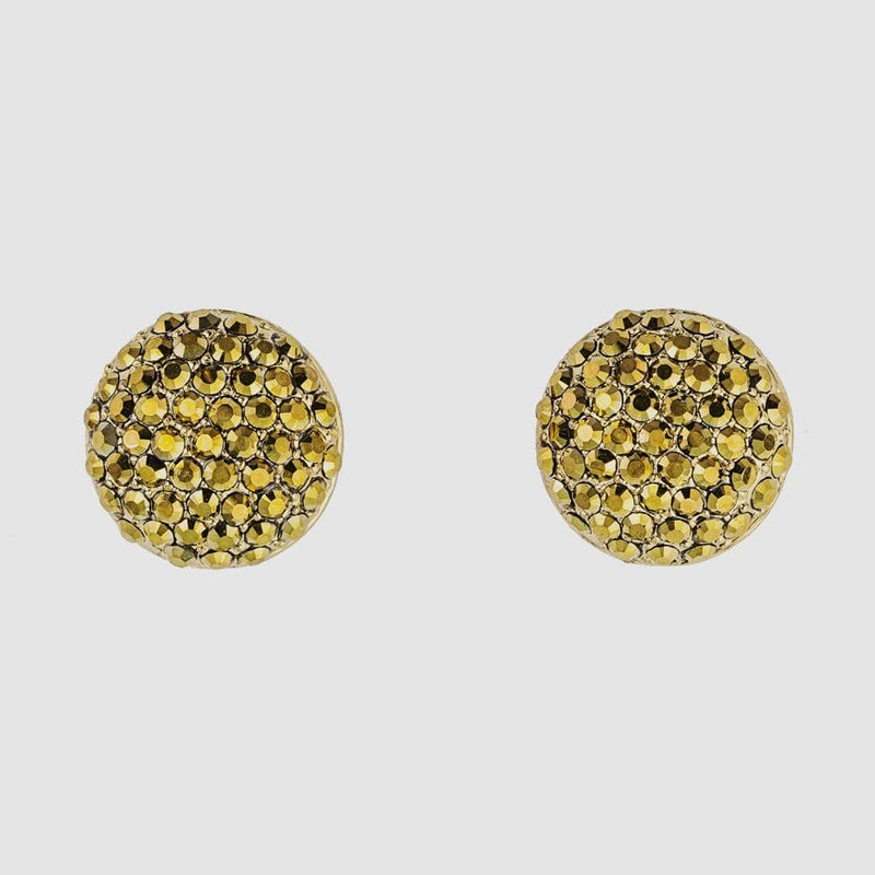 Large Round Crystal Stud Earrings