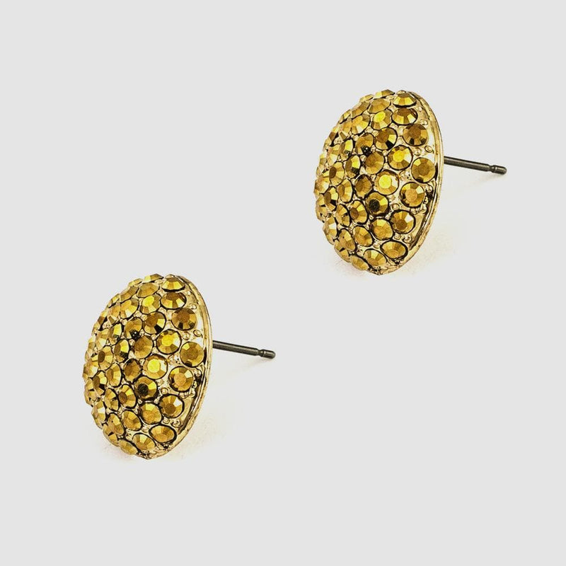 Large Round Crystal Stud Earrings