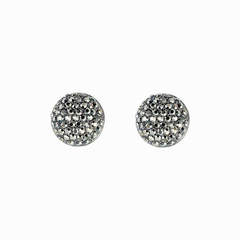 Large Round Crystal Stud Earrings