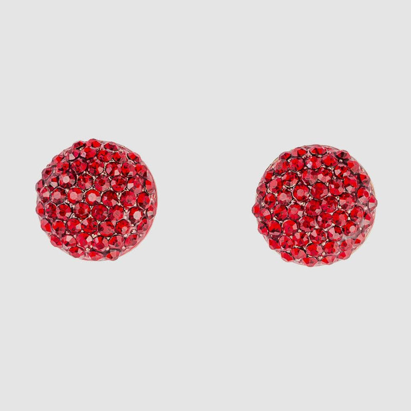 Large Round Crystal Stud Earrings