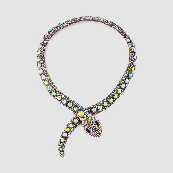 Crystal Snake Wrap Necklace