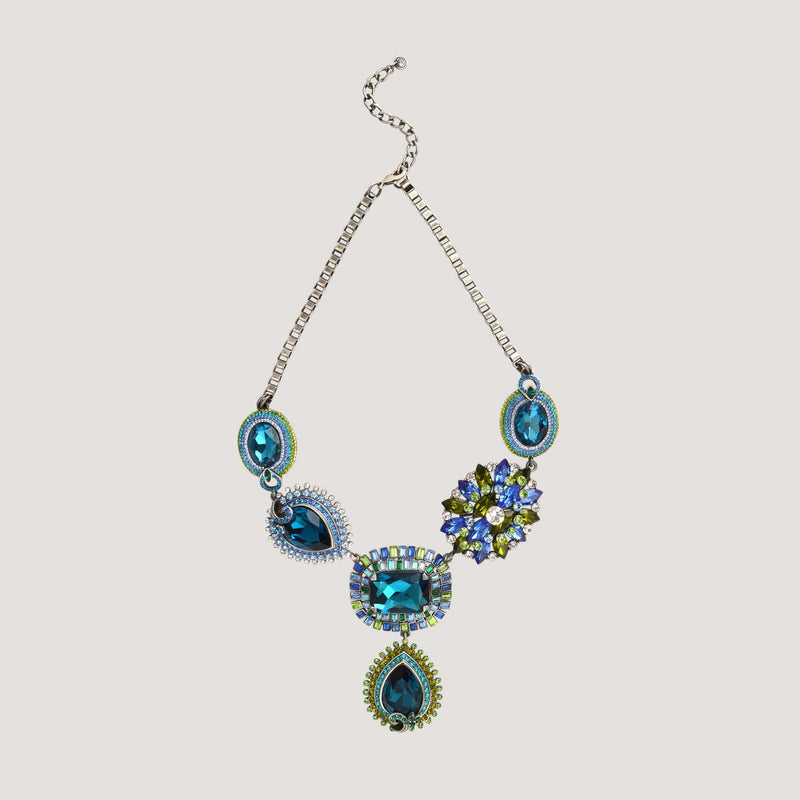 Crystal Elaborate Y Shape Necklace