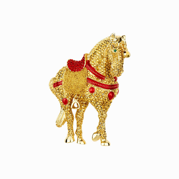 Saddled Stallion Brooch