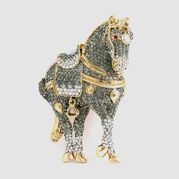 Saddled Stallion Brooch