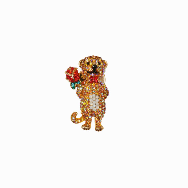 Crystal Meerkat Clutch Pin