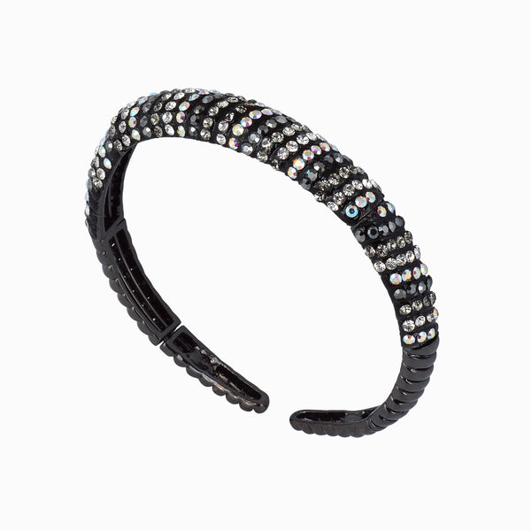 Multi Crystal Encrusted Wrap Bangle Bracelet