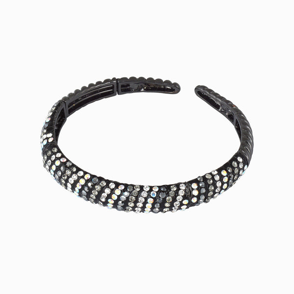 Multi Crystal Encrusted Wrap Bangle Bracelet