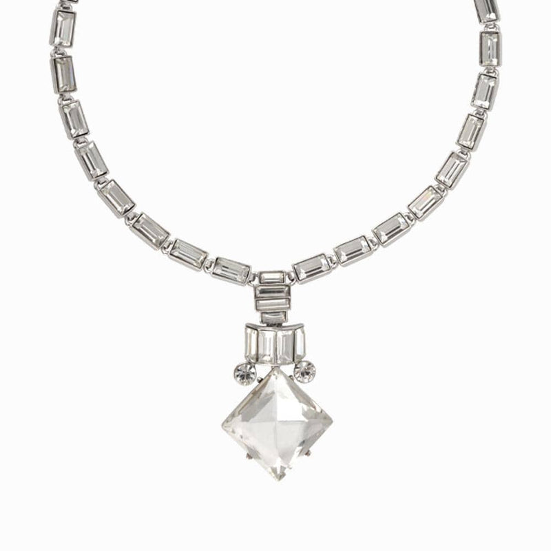 Crystal Square Art Deco Necklace