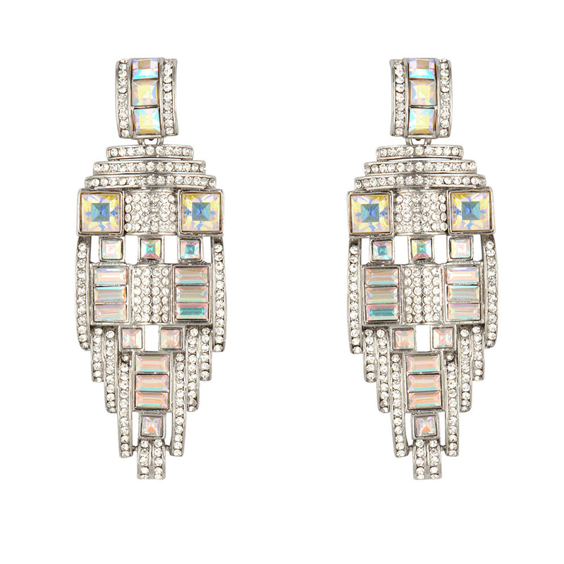 Crystal Art Deco Drop Earrings