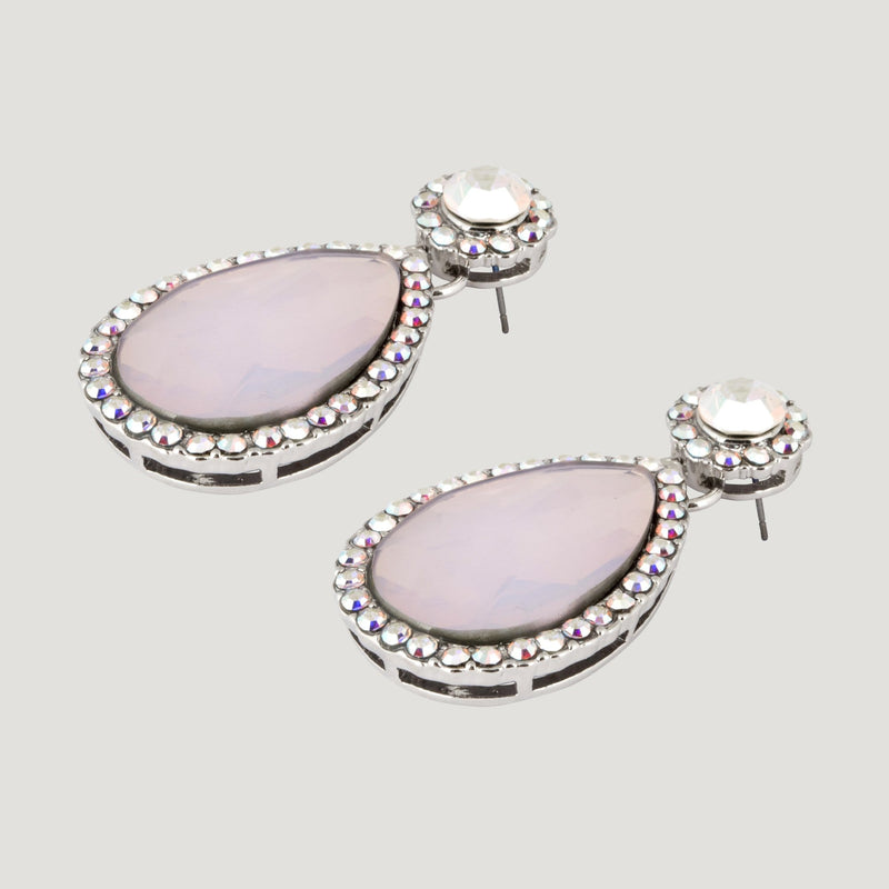 Teardrop Mirror Crystal Earrings