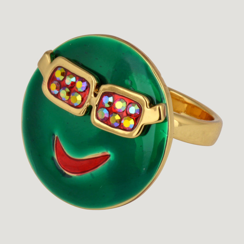 Face With Glasses Ring