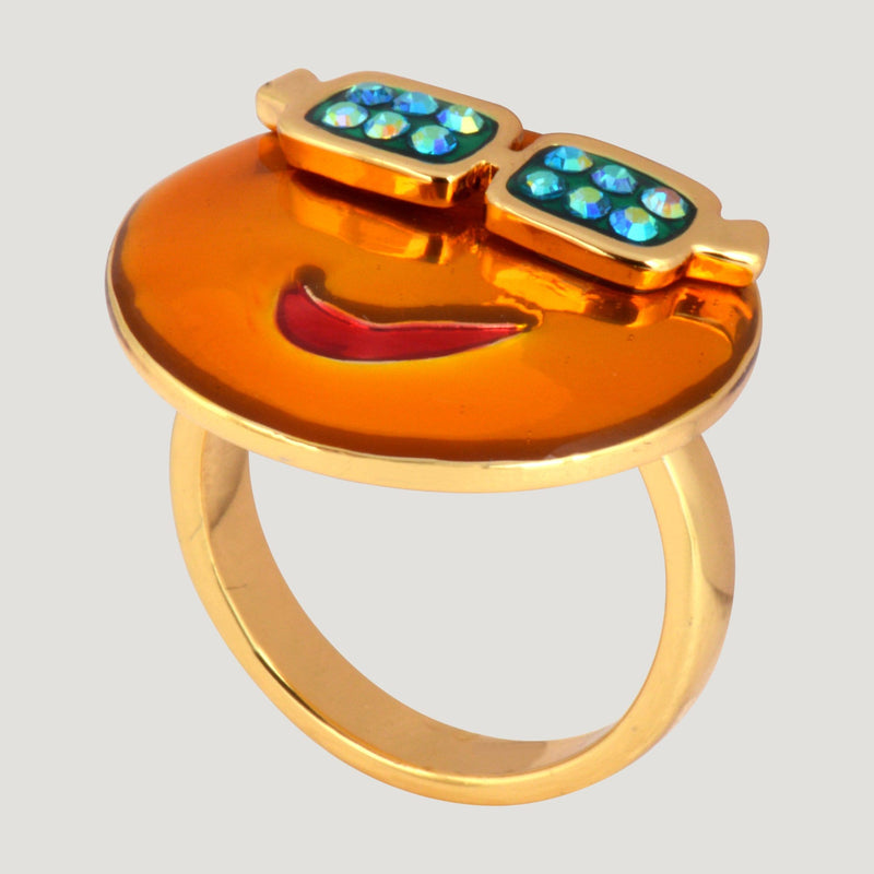 Face With Glasses Ring