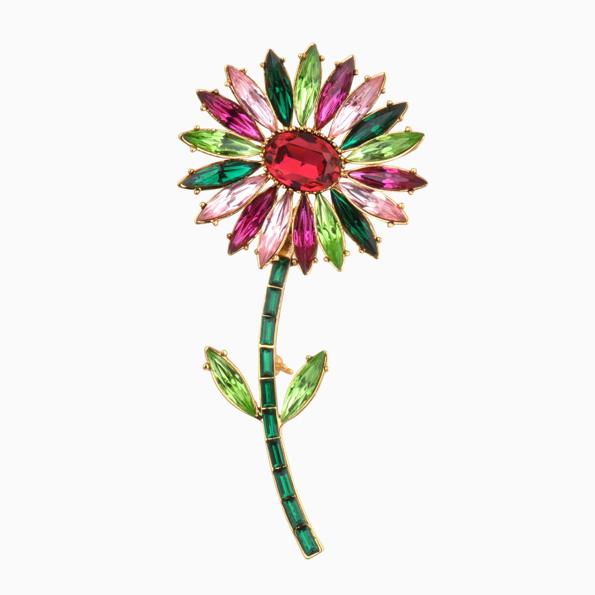 Blumenstrauß-Brosche – Vase Mit Blumen, Anstecknadel Aus Hochglanzpoliertem Metall – Tragbarer Blumenclip Für Kleidung, Hut Oder Tasche – In Silber Oder Gold