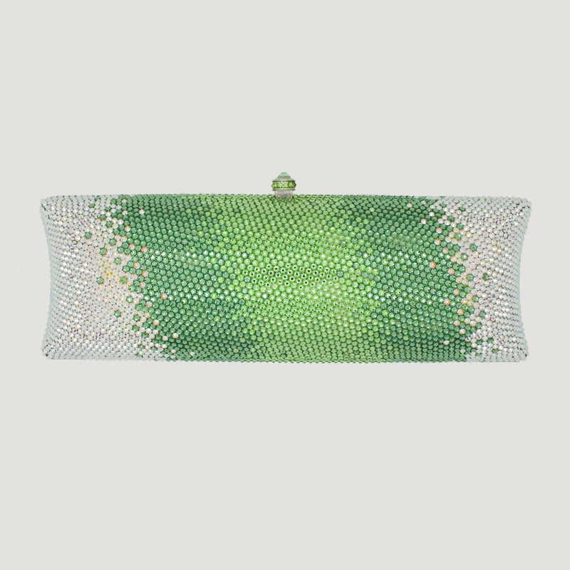 Green Couture Swarovski Crystal Clutch Bag