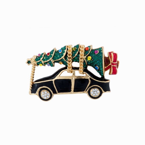 Driving Home for Christmas Brooch