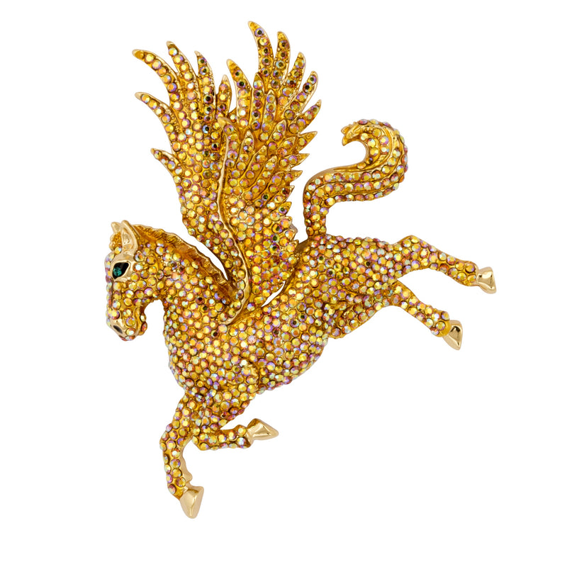 Mystical Pegasus Crystal Brooch