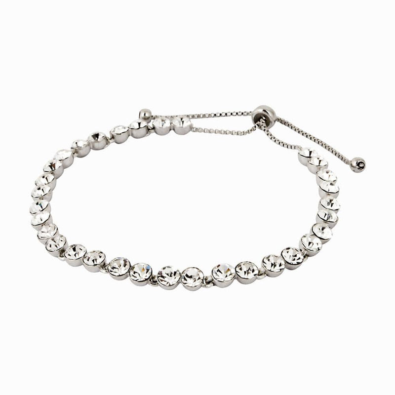 Single Row Crystal Adjustable Bracelet