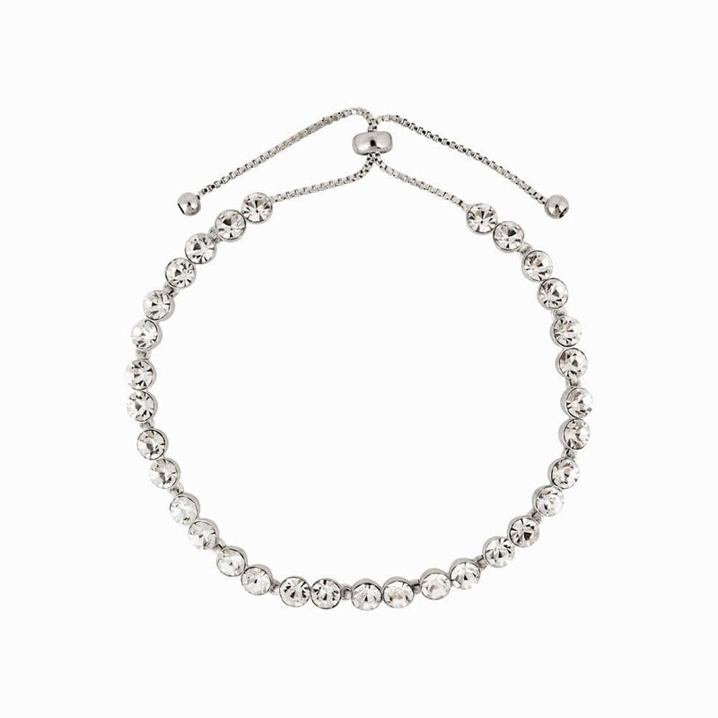 Single Row Crystal Adjustable Bracelet