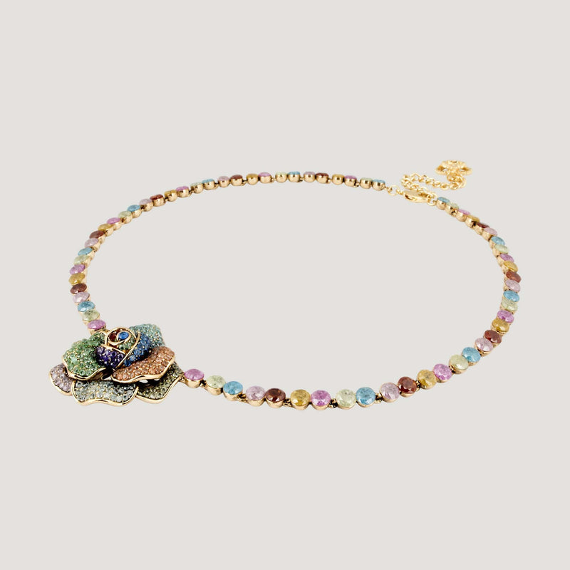 CZ Crystal Rose Necklace