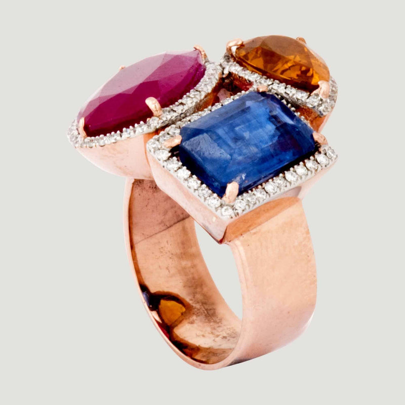 Butler Gold Diamond Rings Yellow Diamond & Sapphire Ring | Fine Rings | Butler & Wilson