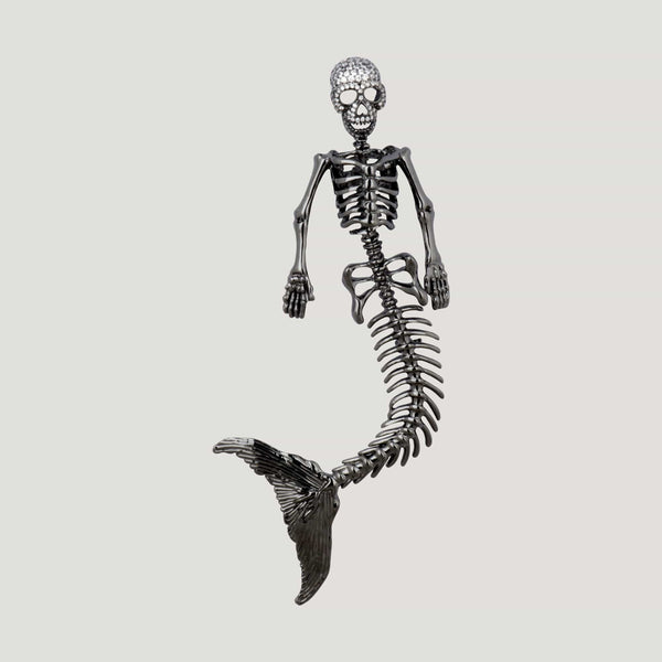 Skull Mermaid Brooch
