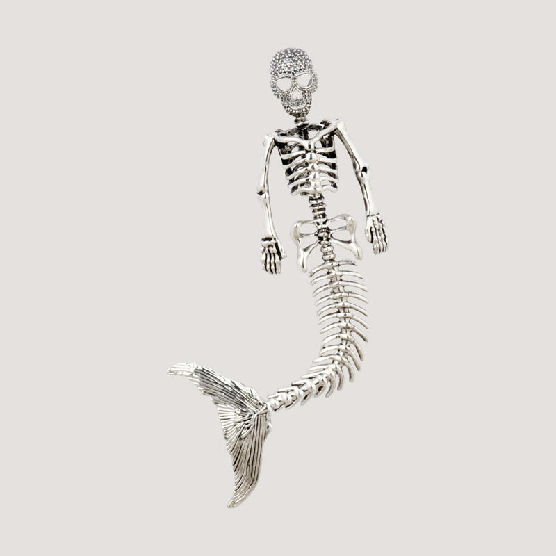 Skull Mermaid Brooch