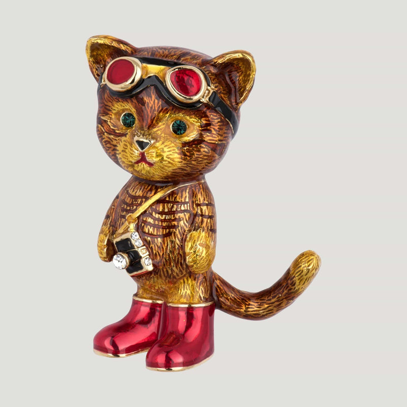 Pilot Earhart Cat Brooch