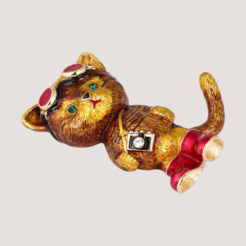 Pilot Earhart Cat Brooch