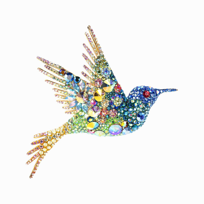 Large sales crystal brooch