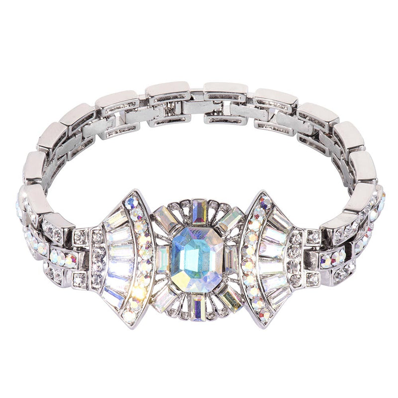 Crystal Art Deco Fan Bracelet