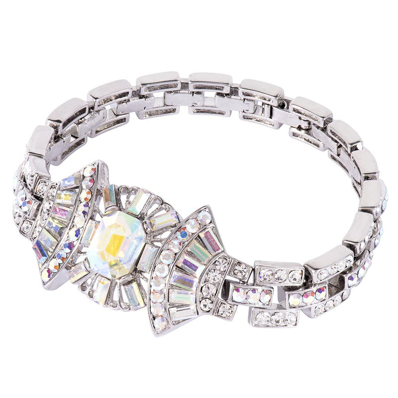 Crystal Art Deco Fan Bracelet