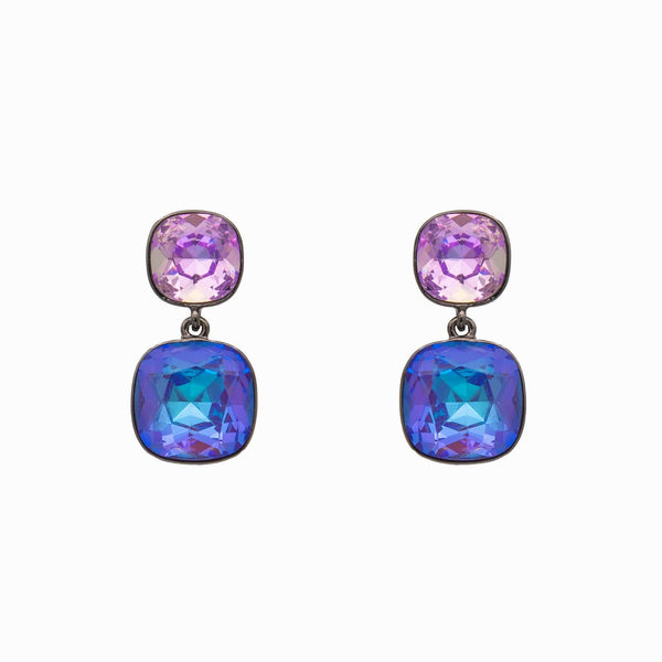 Two Crystal Drop Earrings