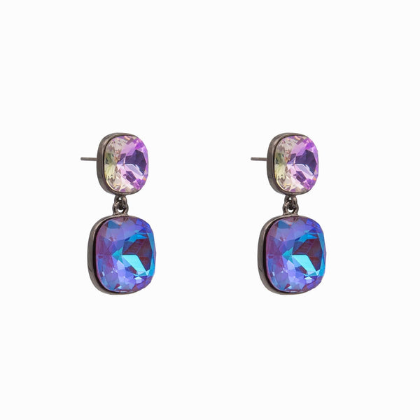 Two Crystal Drop Earrings