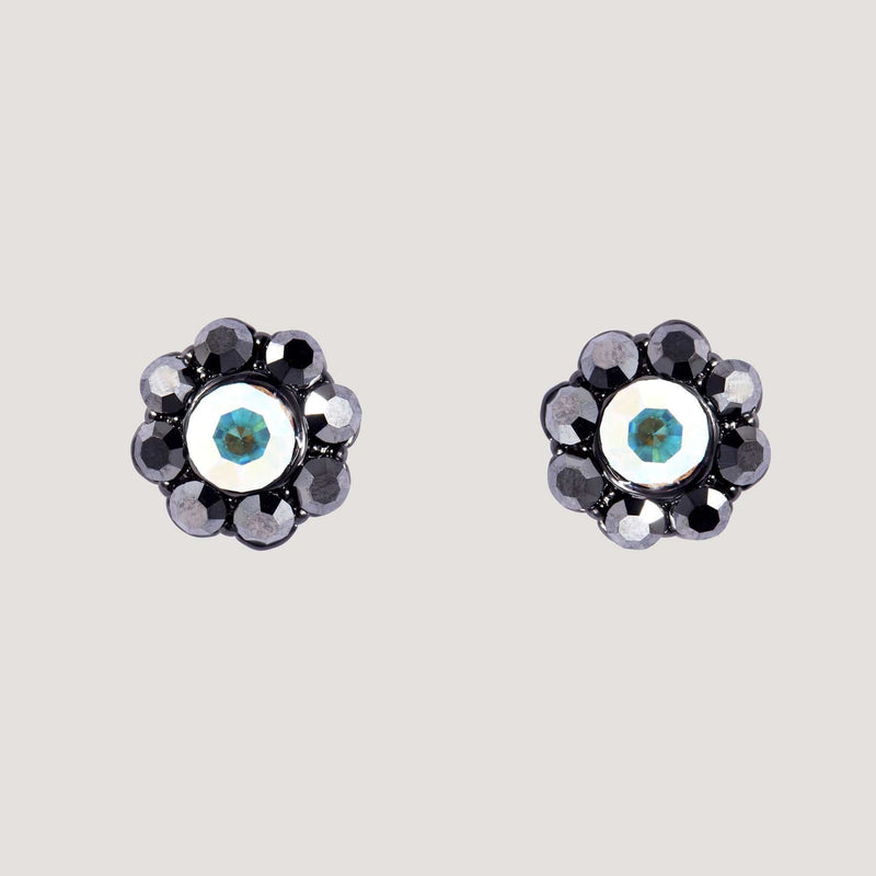 Small Crystal Flower Stud Earrings