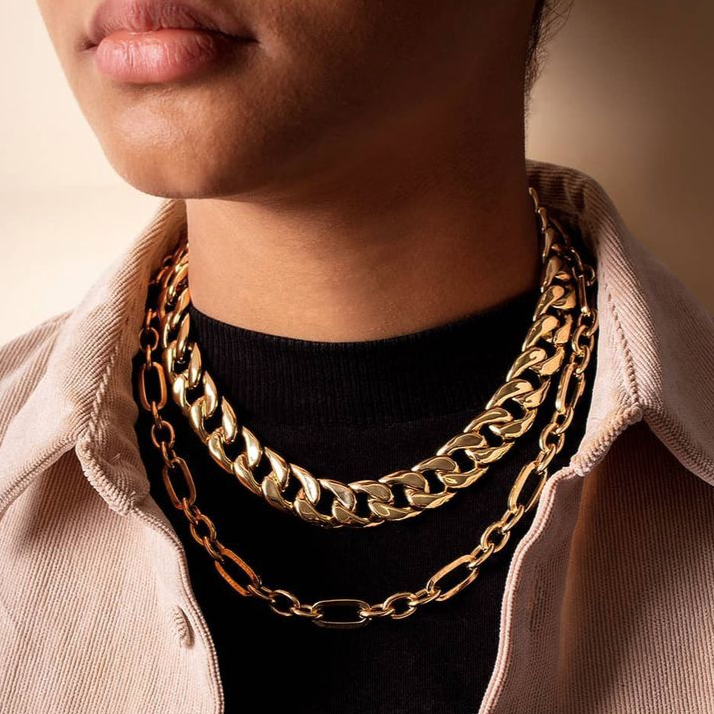 Figaro Chain Link Necklace