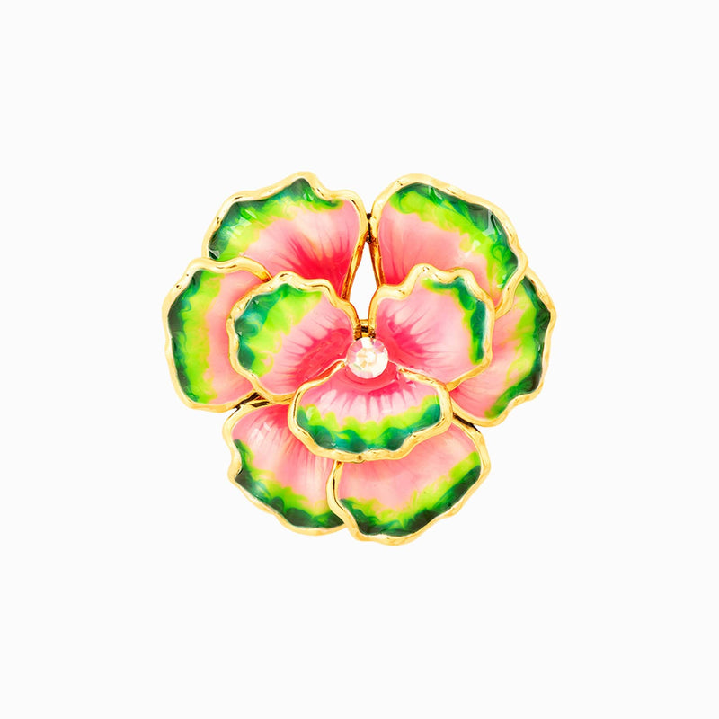 Pansy Flower Brooch