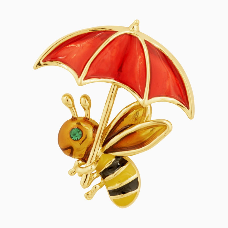 Umbrella Bee Studded Brooch