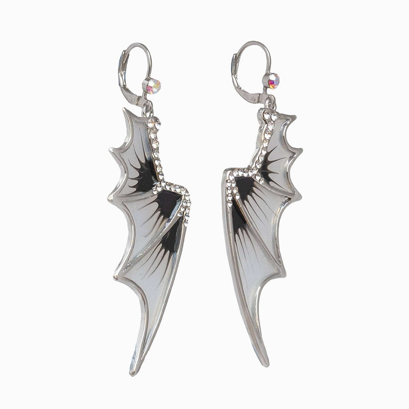 Plique-à-jour Bat Wing Earrings